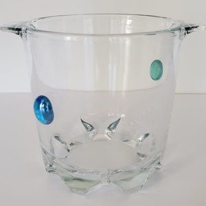 Mini Ice Bucket For Tablescape Or Summer Patio Party Jeweltone Baubles Handles